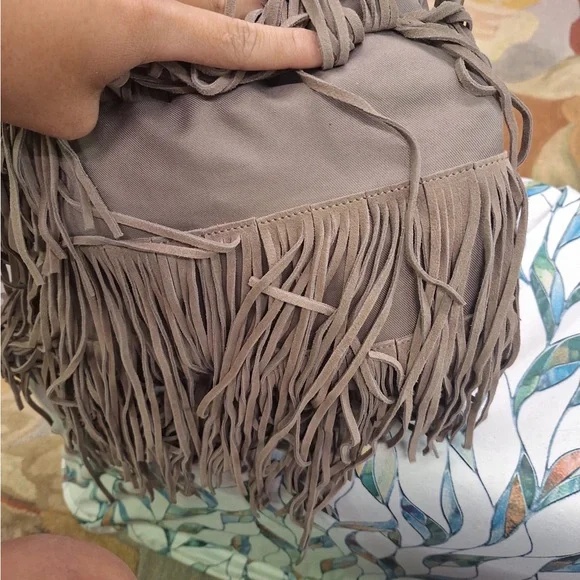 Monserat De Lucca Fringe Bag in taupe - Picture 6 of 11